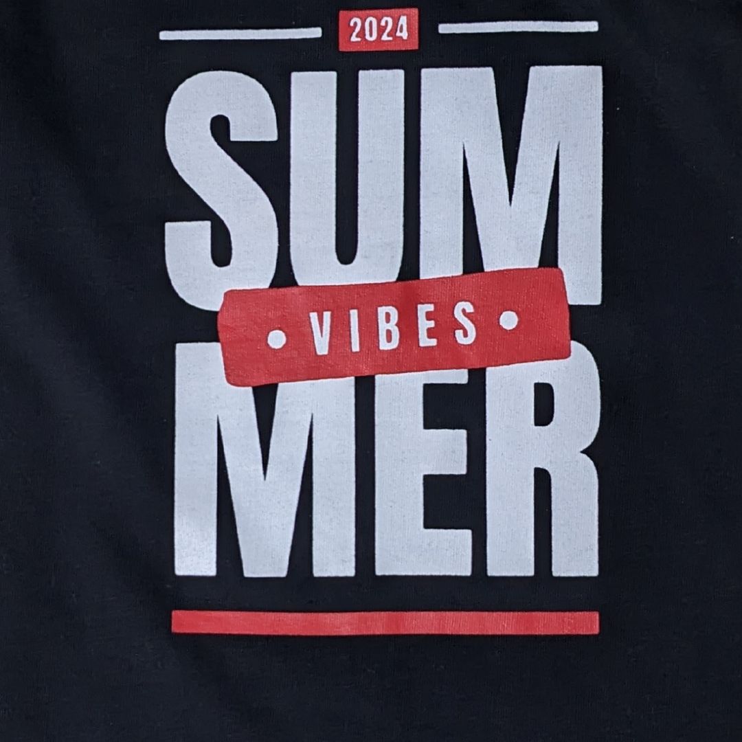 BOYS & GIRLS COTTON JERSEY PRINTED T-SHIRT BLACK