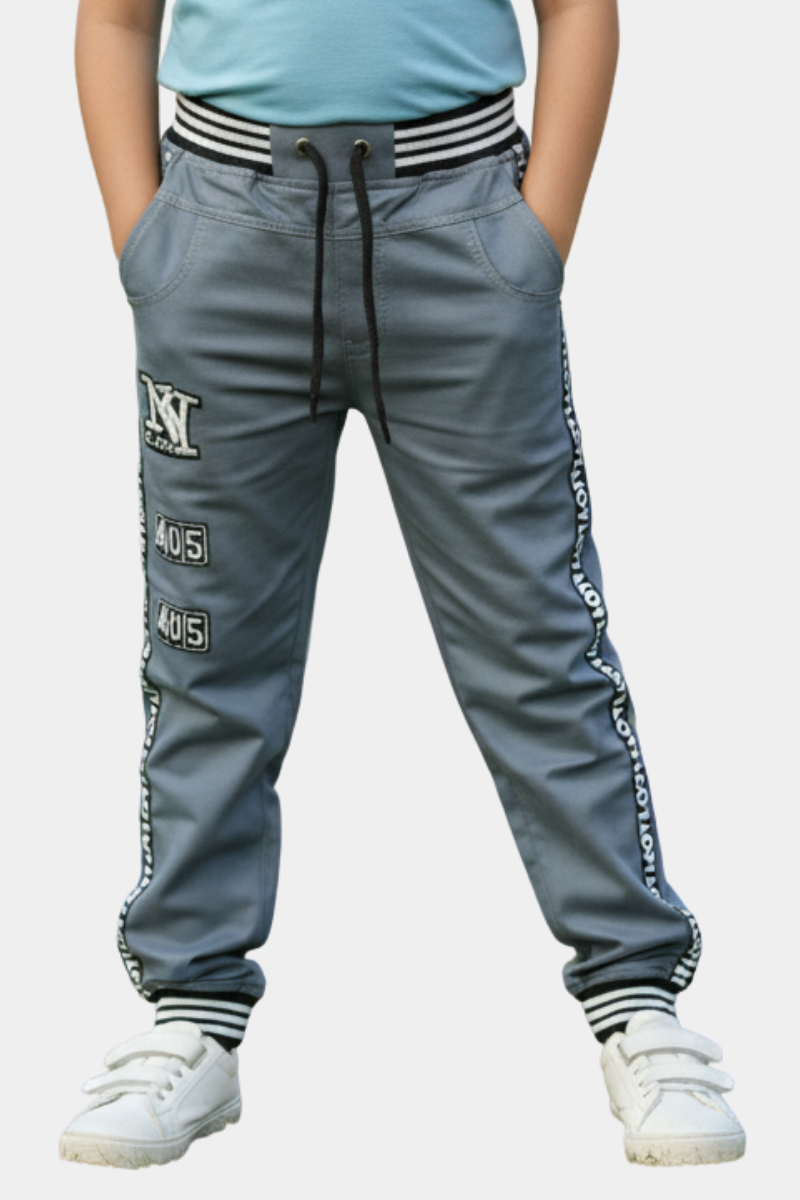 Kid's Urban Side-Stripe Joggers (Grey)