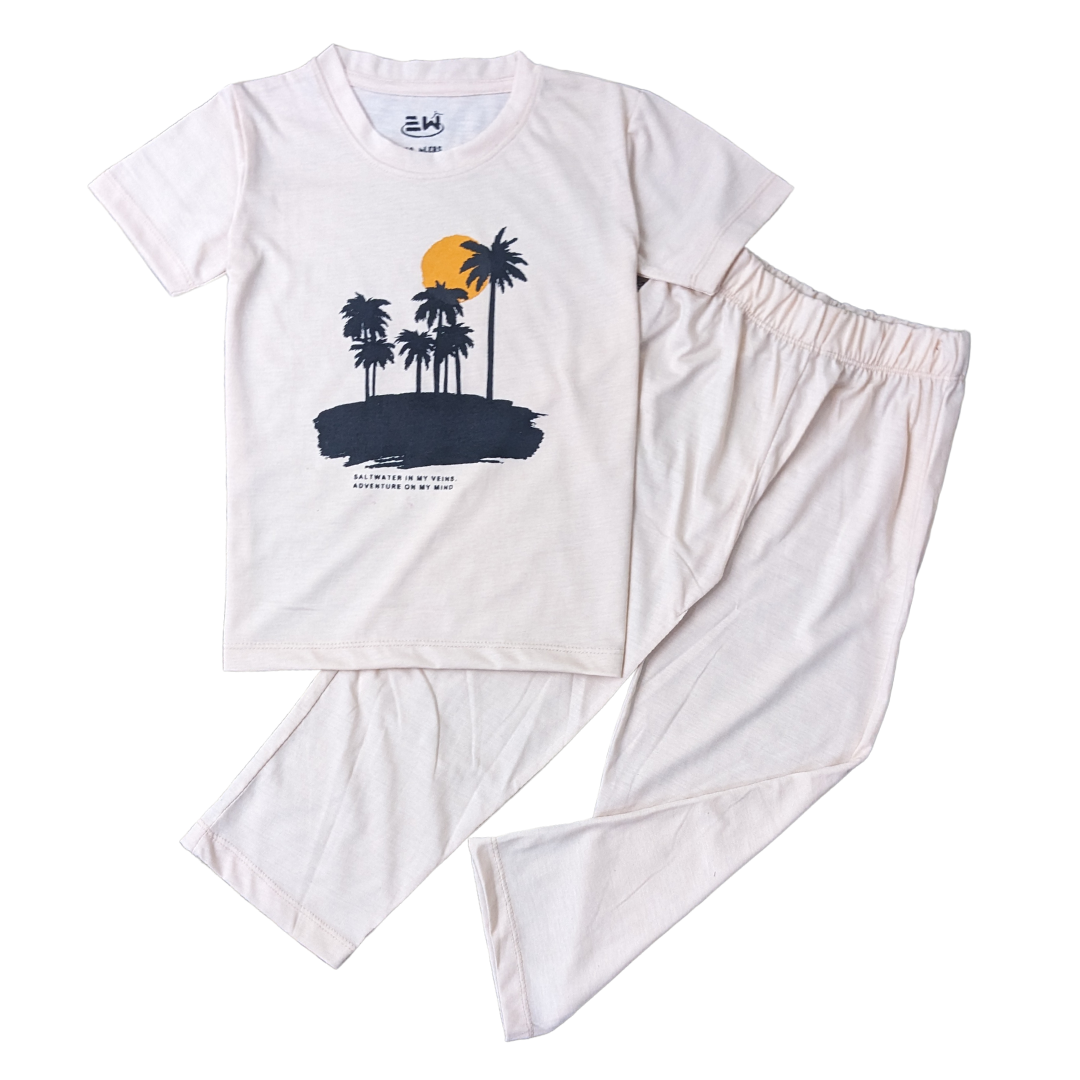 BOYS & GIRLS LYCRA JERSEY 2 PIECE SUITE PRINTED NATURE - UNISEX