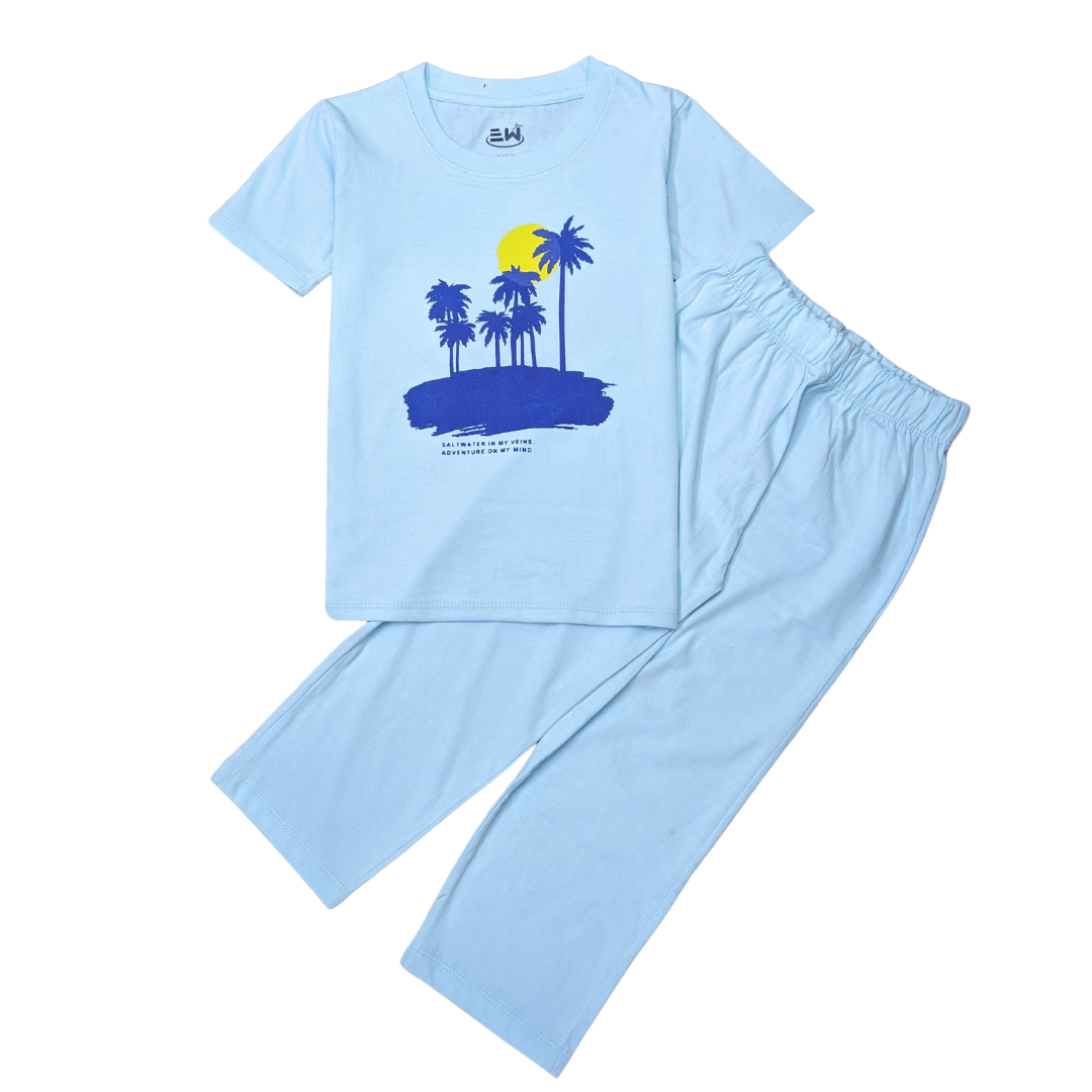 BOYS & GIRLS LYCRA JERSEY 2 PIECE SUITE PRINTED NATURE - UNISEX