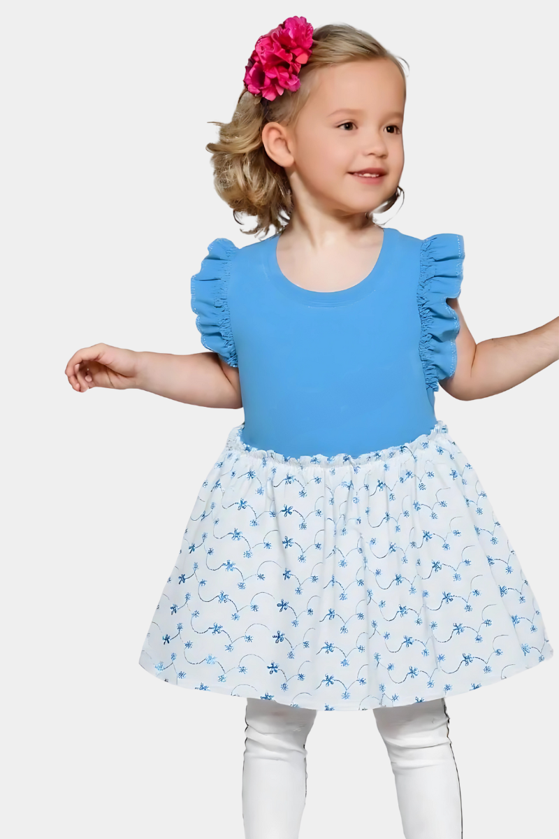 Floral Embroidered Toddler Girl Cotton Blend Summer Dress – Lightweight & Adorable