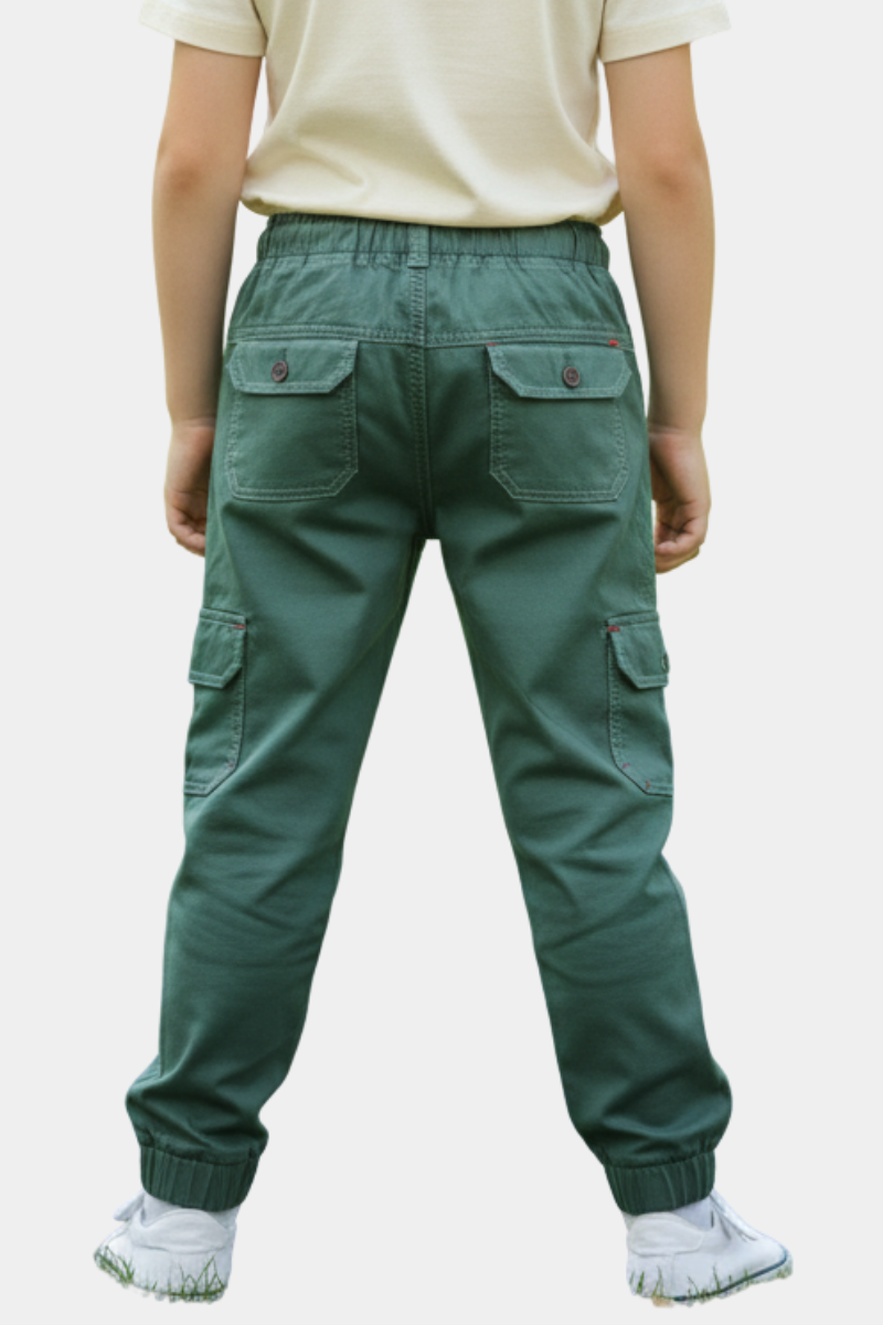 Kids' Explorer Green Cargo Joggers