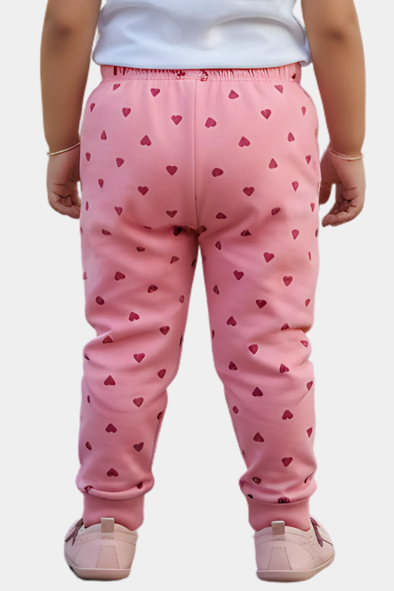 Baby/Toddler Pink Heart Print Joggers | Sweet & Cozy Sweatpants
