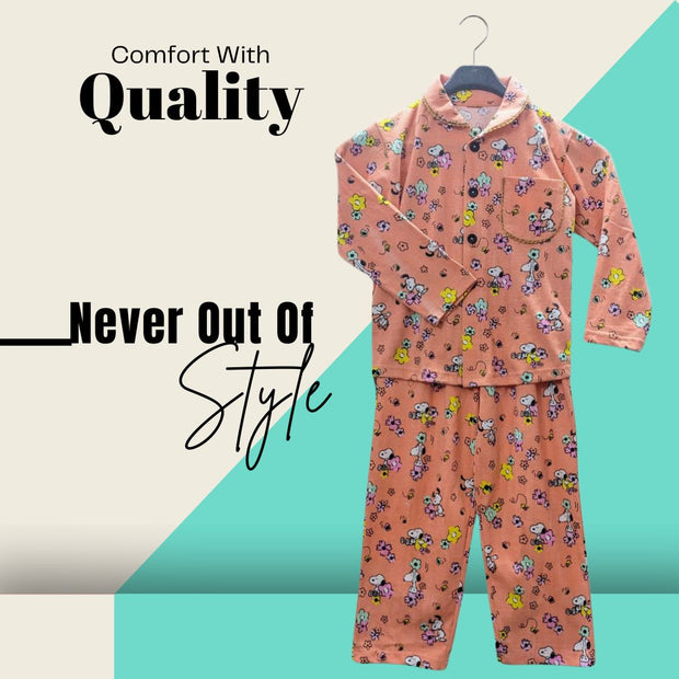 TODDLER GIRLS - ALL OVER SNOOPY PRINTED NIGHTWEAR SUIT