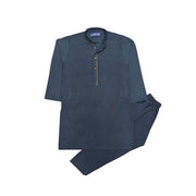 Elegant Boys' Navy Blue Kurta Shalwar Set – Timeless & Stylish