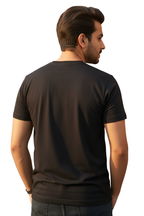 Urban Leaf Print Tee | Midnight Black