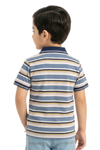 Coastal Blue Striped Jersey Polo