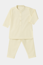 2PC Boys' Off-White Kameez Shalwar for Formal Wear