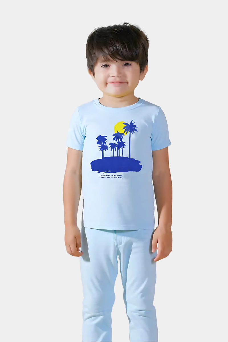 BOYS & GIRLS LYCRA JERSEY 2 PIECE SUITE PRINTED NATURE - UNISEX