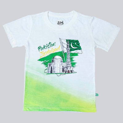 BOYS 14th AUGUST PRINTED TEE PC JERSEY - WHITE