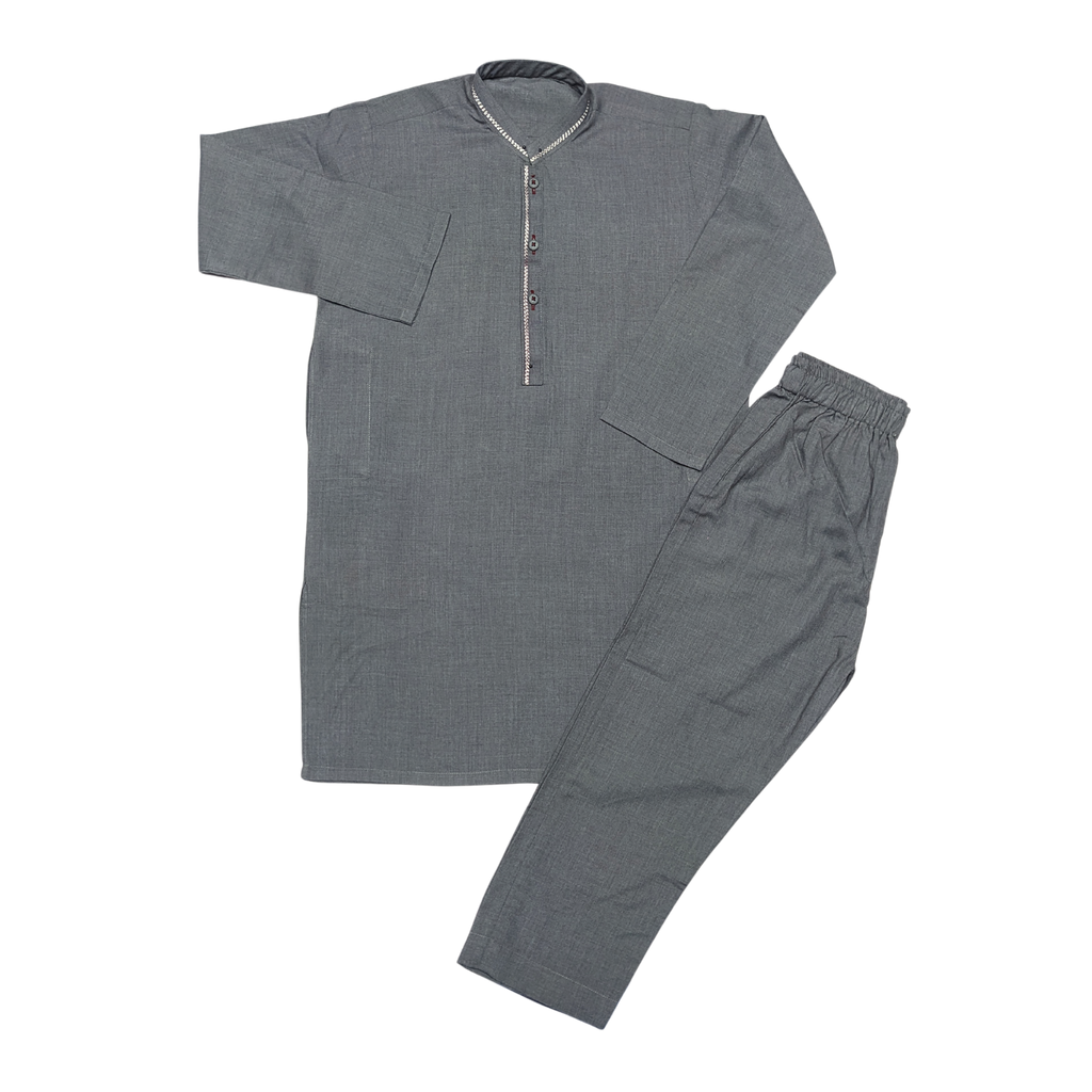 Elegant Grey Shalwar Kameez for Toddler Boys – Traditional & Comfortable