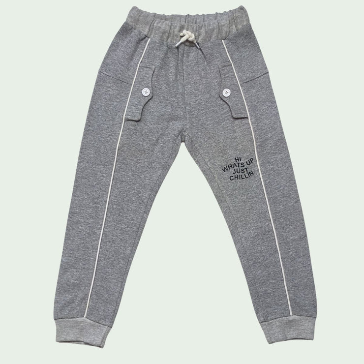 Boys TRENDY MULTI FLAP FLEECE Trouser - H.GRAY