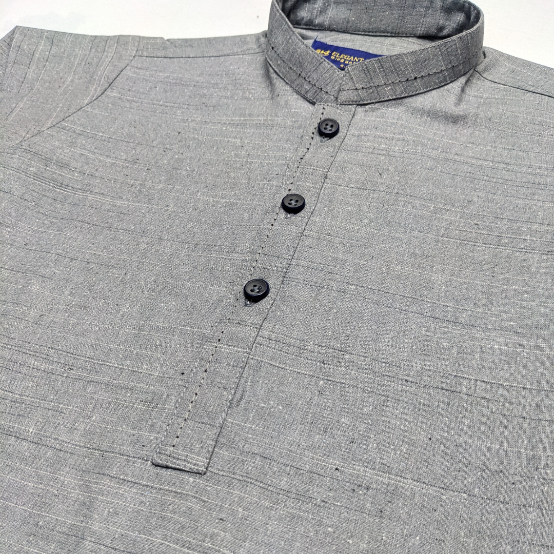Boys' Classic Grey Kurta Pajama Set – Traditional & Stylish