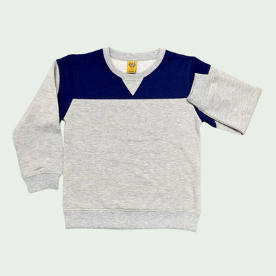 Boys/Girls Cut & Sew Fleece Sweatshirt  - h.gray