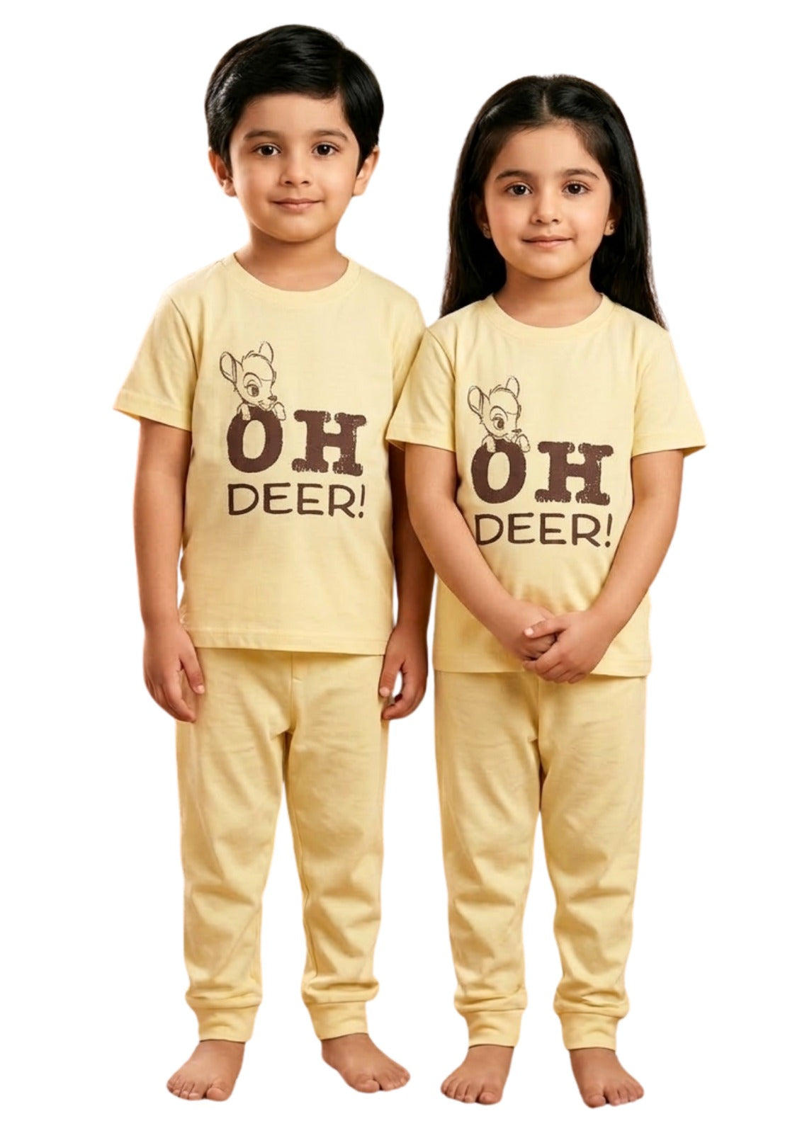 Kids' Unisex "Oh Deer!" Tee & Pajama Set