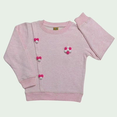 GIRLS FLEECE SWEATSHIRT - PINKISH