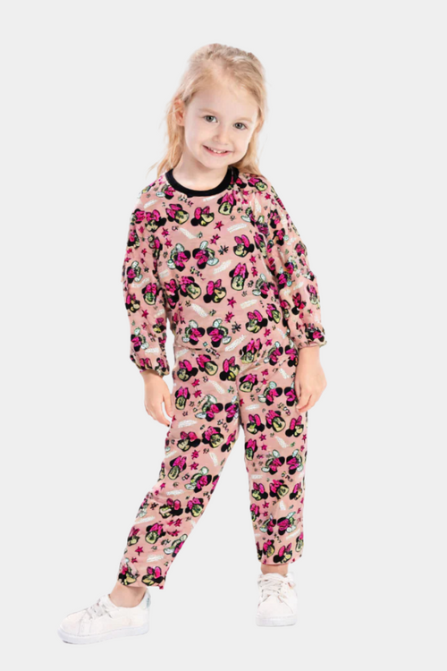 Adorable Minnie Mouse Printed Kids Pajama Set