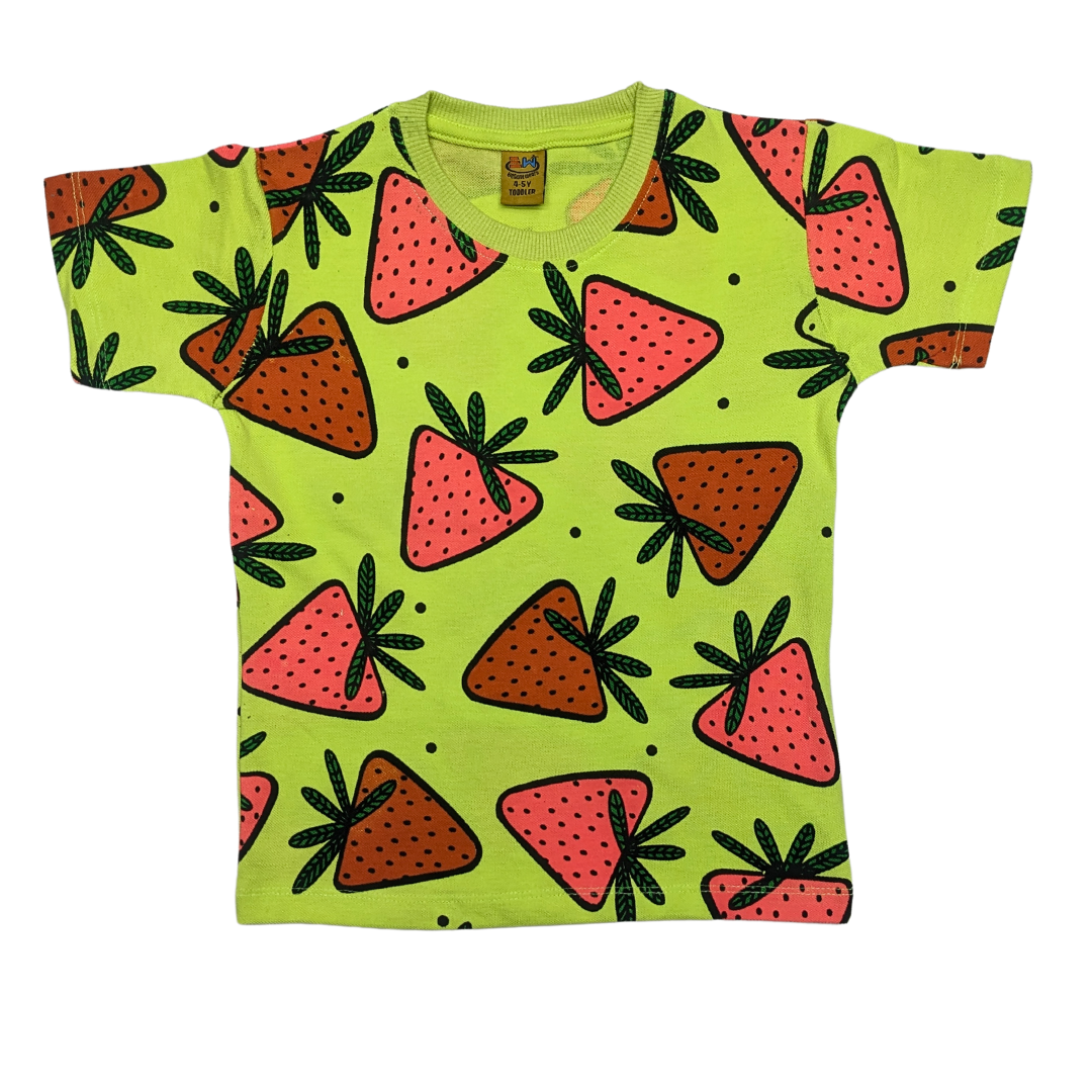 All-Over Strawberry Patch Kids' T-Shirt & Shorts Set – Cute & Comfy