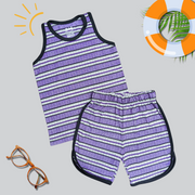 Boys Sando Suit - Purple