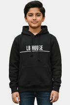 "LB House" Kids' Essential Black Pullover Hoodie