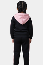 I ❤️ Mama & Baba" Kids' Black & Pink Tracksuit Set