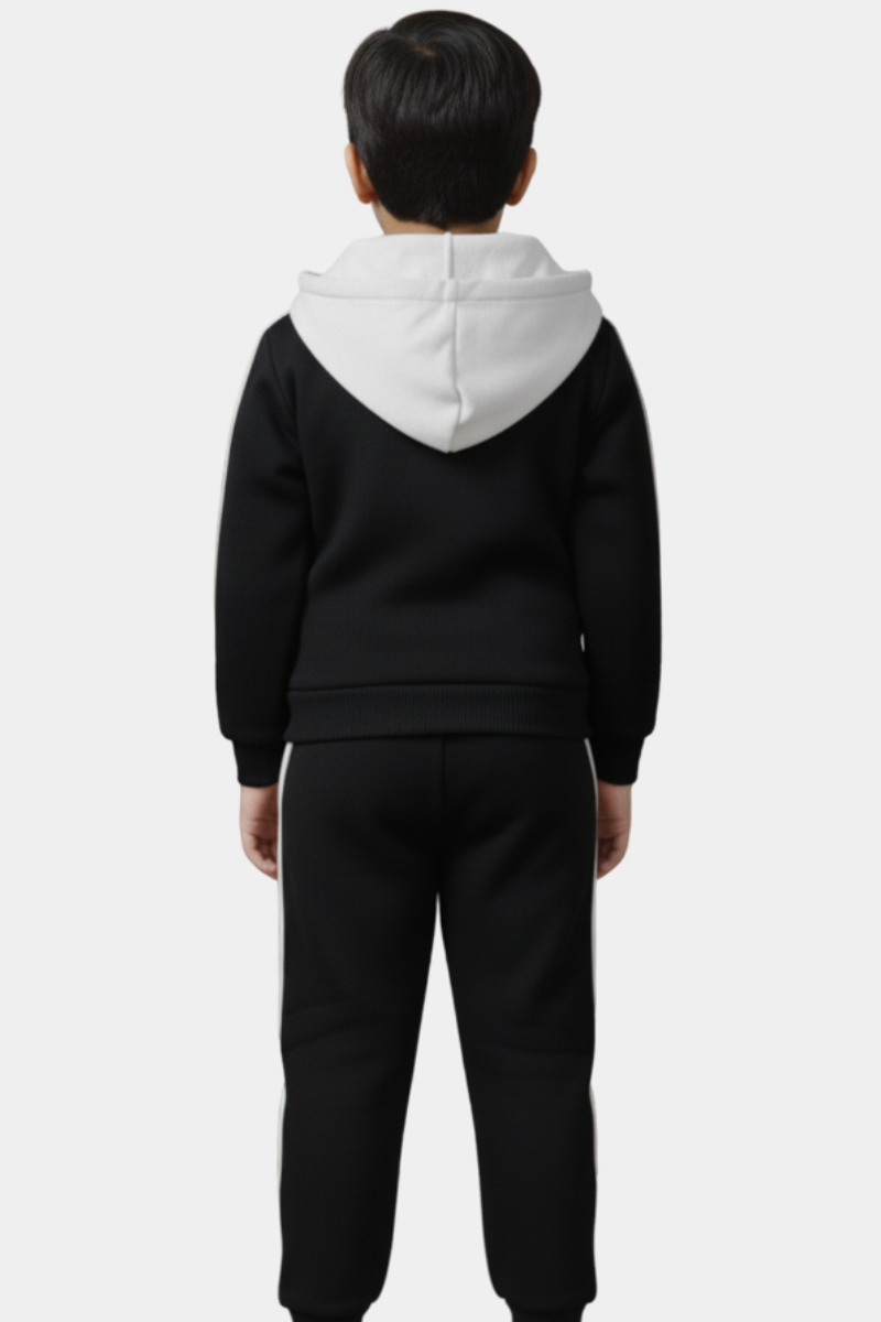 I ❤️ Mama & Baba" Kids' Black & White Tracksuit Set