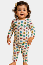 Floral Printed Kids Pajama Set – Soft & Comfy