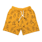 Boys Pooh Print Tee & All-Over Patterned Shorts Set