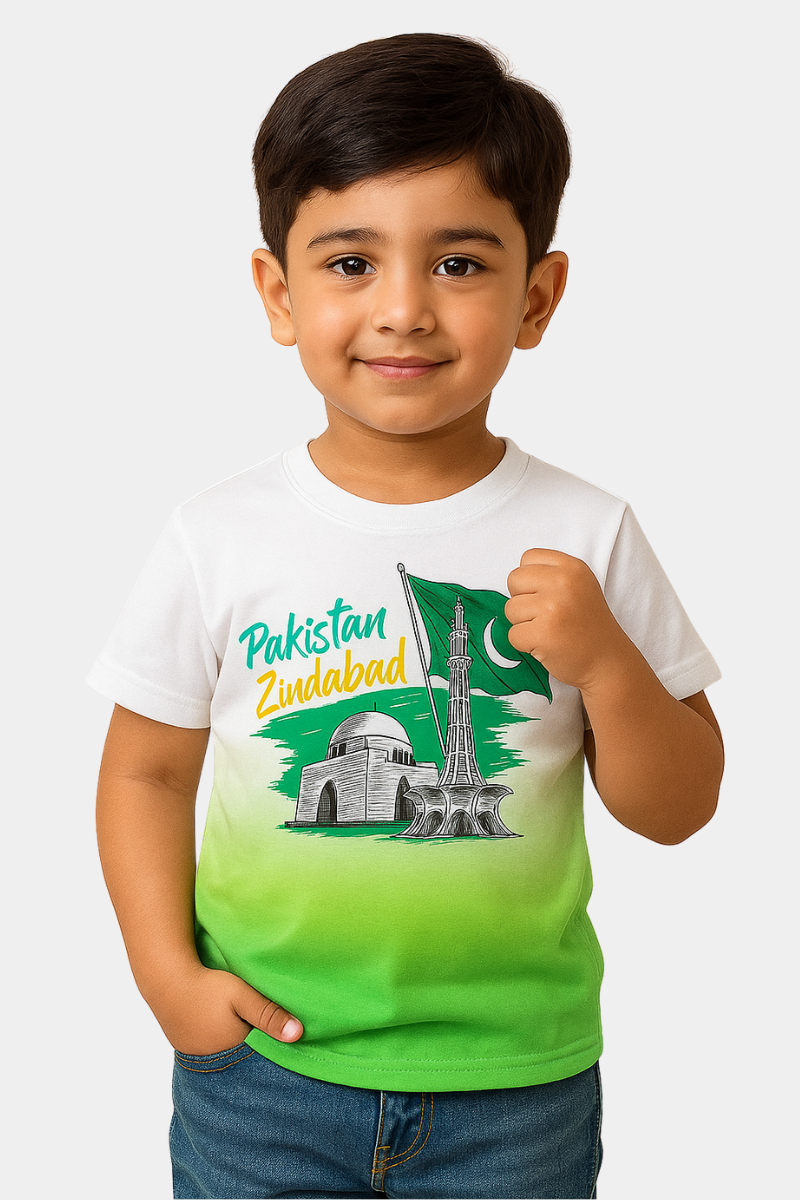 Kids Pakistan Zindabad Patriotic T-Shirt