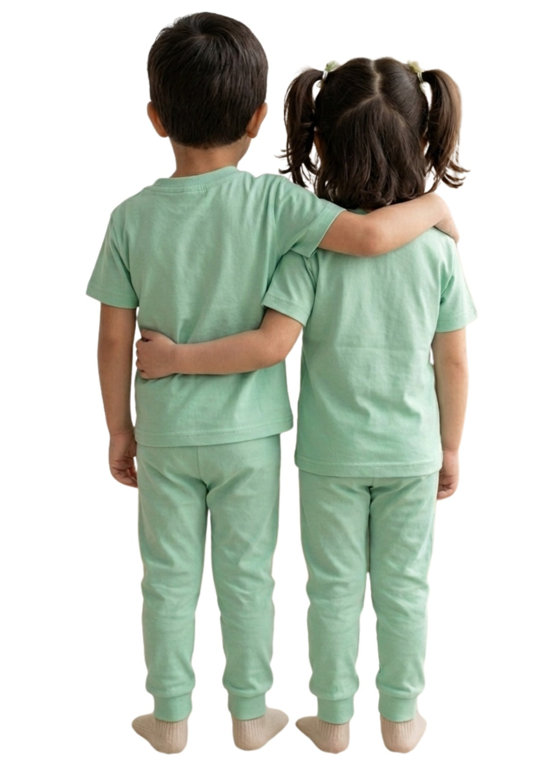 Kids' Unisex Mint "Stitch" Tee & Pajama Set