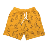 Boys Pooh Print Tee & All-Over Patterned Shorts Set