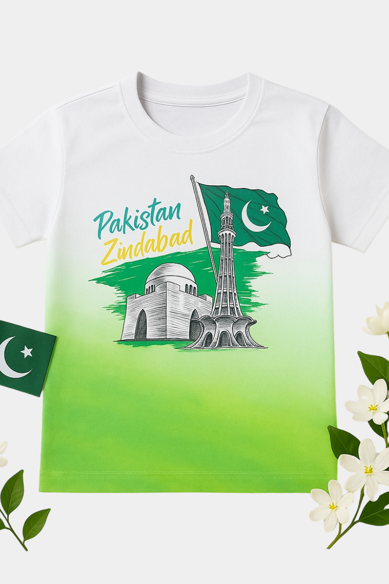Kids Pakistan Zindabad Patriotic T-Shirt