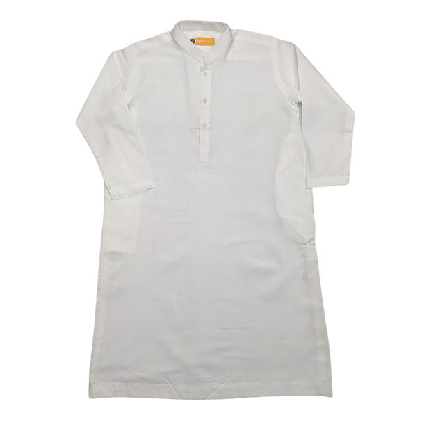 Elegant Kids' White Jubba – Traditional & Comfortable Islamic Wear