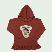 Girls Cotton Terry Printed Hoodie