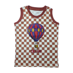 Kids Checkered Sleeveless Sando Set - Time to Dream Print