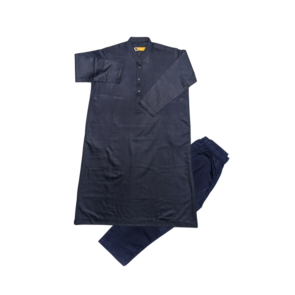 Stylish Boys' Navy Blue Kurta Pajama – Elegant & Comfortable Festive Wear!
