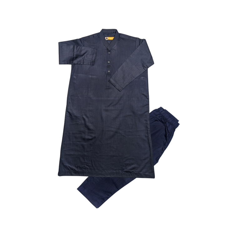 Stylish Boys' Navy Blue Kurta Pajama – Elegant & Comfortable Festive Wear!