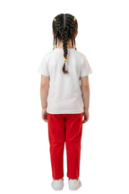 Kids' "Hello Summer" Graphic T-Shirt & Red Pant Set
