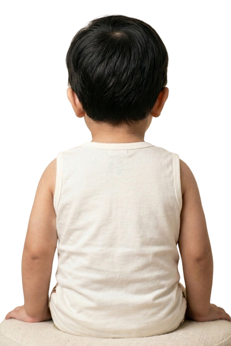 Boys' Sleeveless Henley Sando