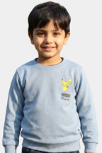 Kids Pika-Power Sweatshirt - Light Blue Graphic Pullover