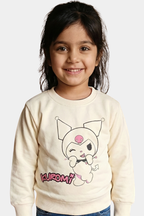 Playful Winking Kuromi Pullover - Ivory