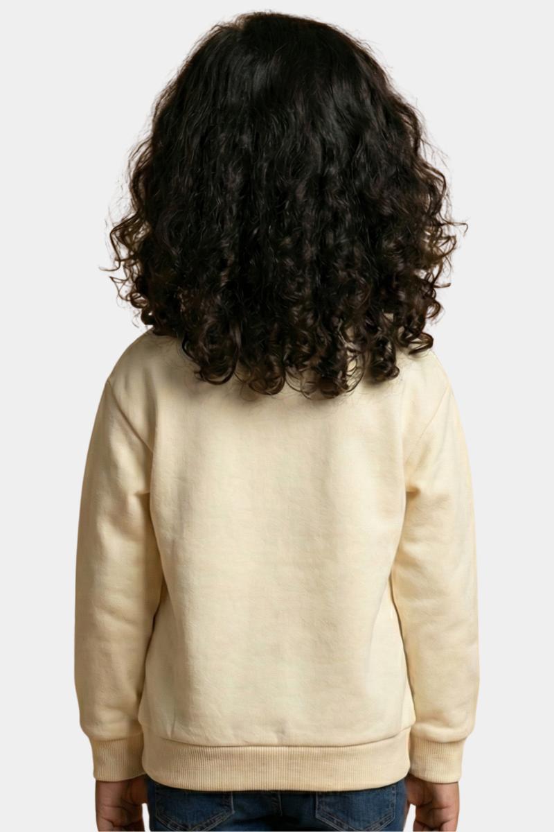 Garden Bloom Embroidered Sweatshirt - Cream