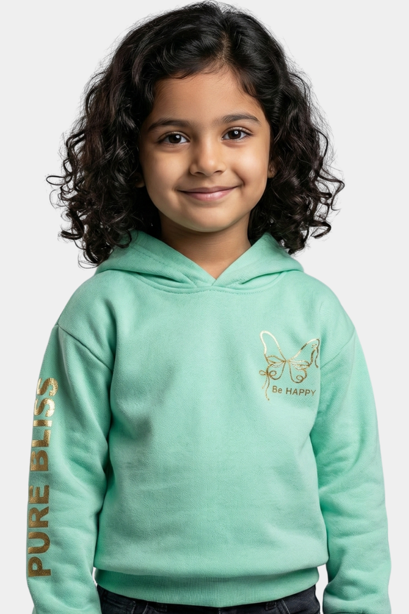 Mint Green "Pure Bliss" Butterfly Hoodie