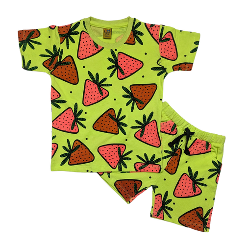 All-Over Strawberry Patch Kids' T-Shirt & Shorts Set – Cute & Comfy