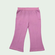 BABY GIRLS RUFFLE TRIM TOP & FLARE LEG TROUSER - PINK