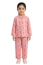 Girls Pink Floral Nightwear Pajama Set