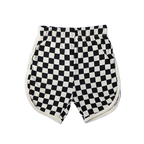 Kids Checkered Sleeveless Sando Set - Red Sports Car Print