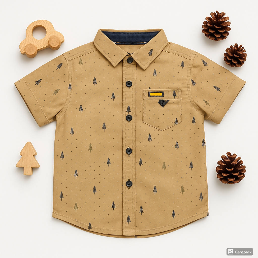 Toddler Boys' Tree Print Short Sleeve Shirt