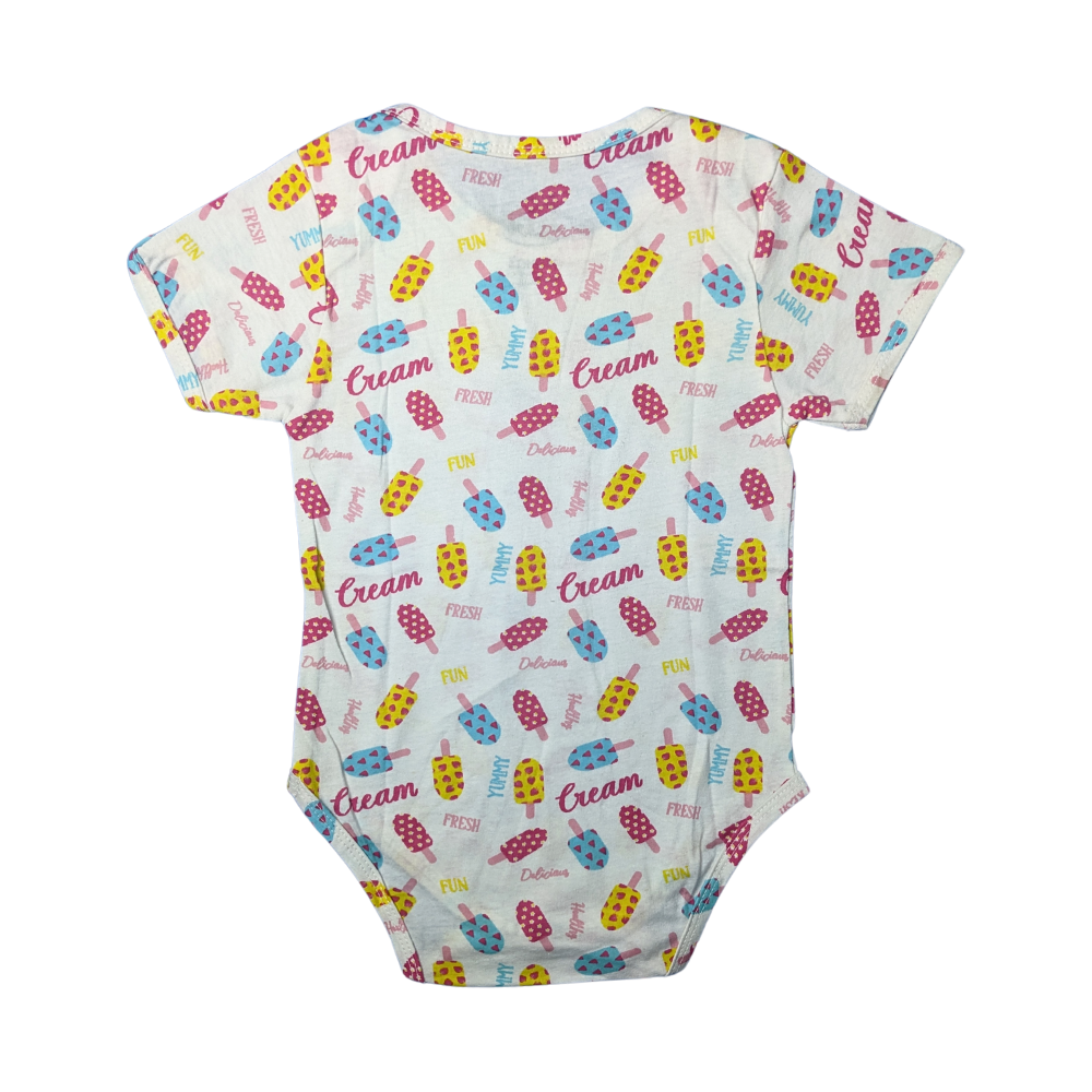 Ice Cream Print Baby Romper – Fun & Fresh Summer Style