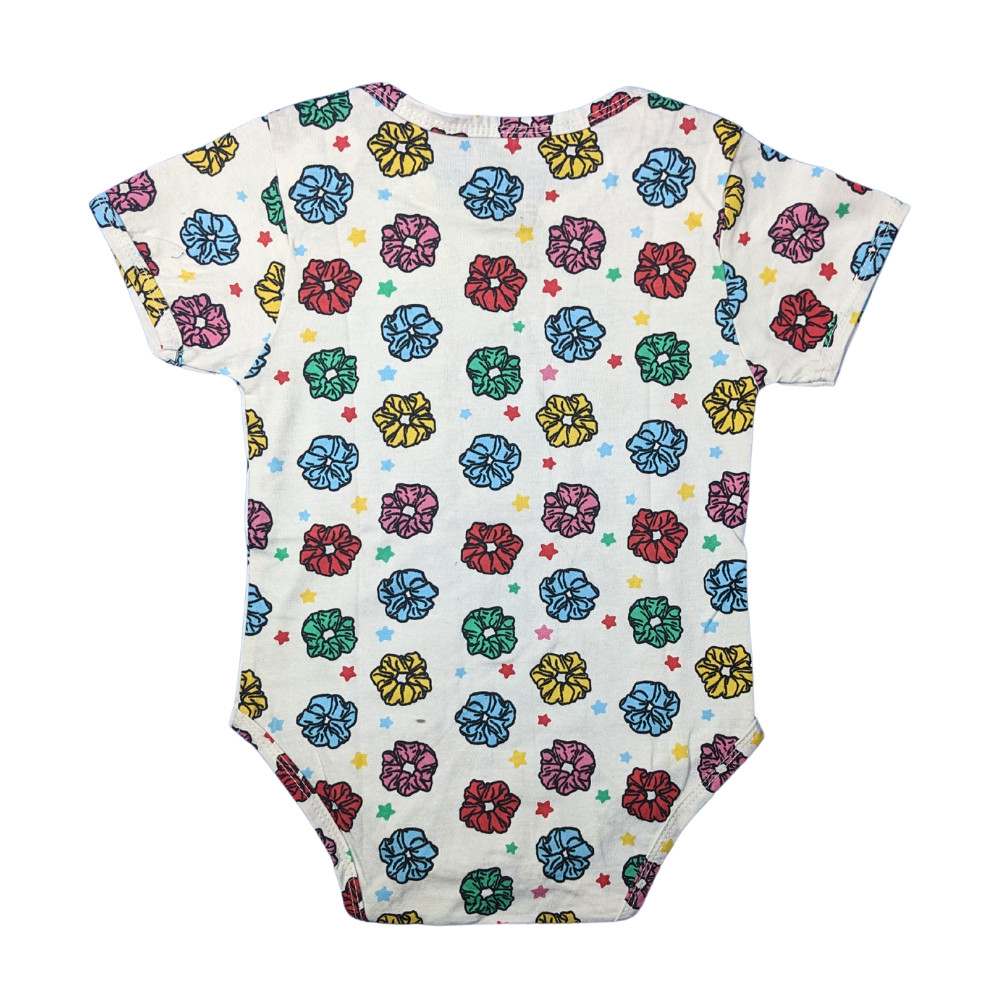 Colorful Floral Printed Baby Romper